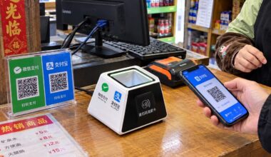 Китайский магазин с мобильным платежом через QR-код