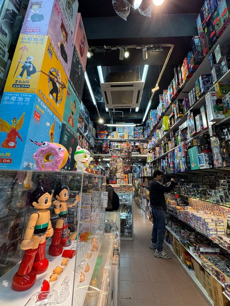 Фигурки аниме в магазине Hung Hing Toys в Гонконге